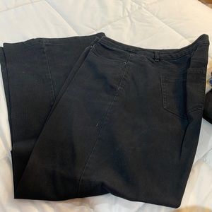 Lane Bryant wide leg black jeans